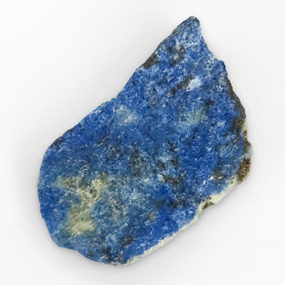 Lápis-lazúli azul-claro com calcita cinza