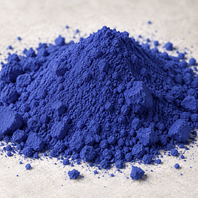 Pó de ultramar natural, o pigmento azul feito de lápis-lazúli