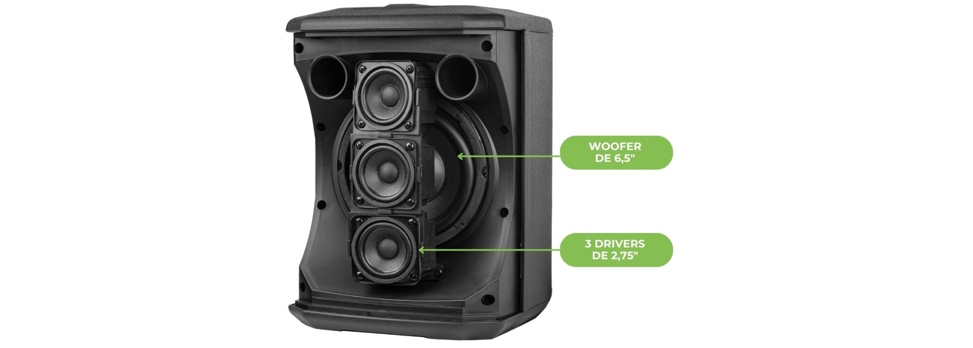 Caixa Som Compact Pro Portátil S/ Fio c/ Bateria e Bluetooth