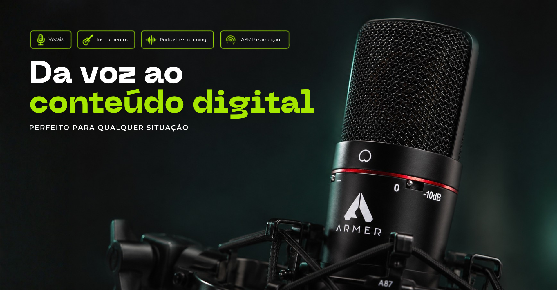 Banner da constru&ccedil;&atilde;o em alum&iacute;nio e shock-mount personalizado do Armer A87