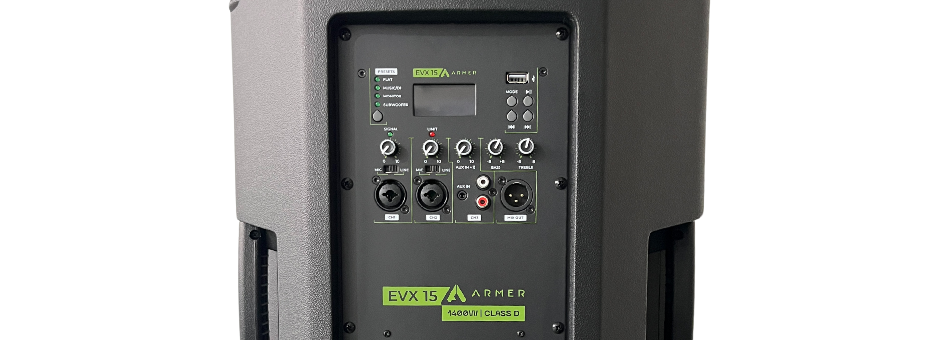 Caixa Som Ativa Armer EVX15 1400W Profissional +Tripé e Capa