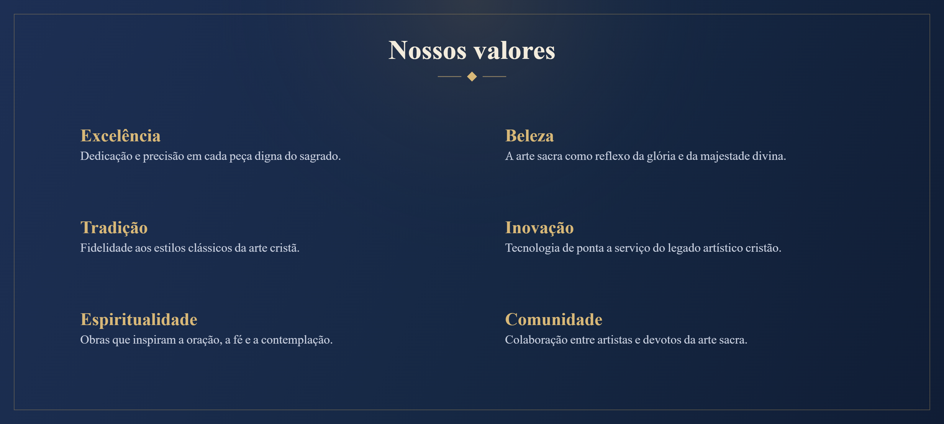 Nossos valores