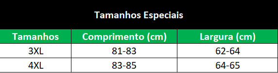 Tamanhos especiais