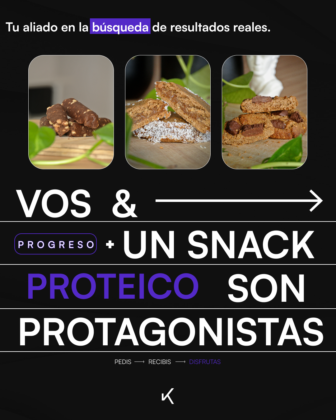 Barritas proteicas Kino de chocolate, maní, quinoa y frutos secos