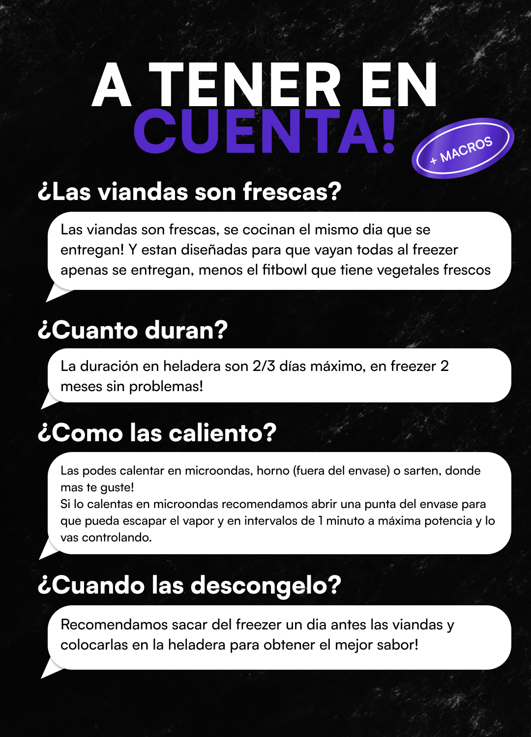 Viandas proteicas Kino listas para calentar, con macros calculados por nutricionista
