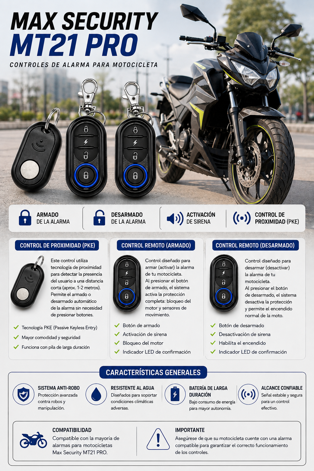 Controles Max Security MT21