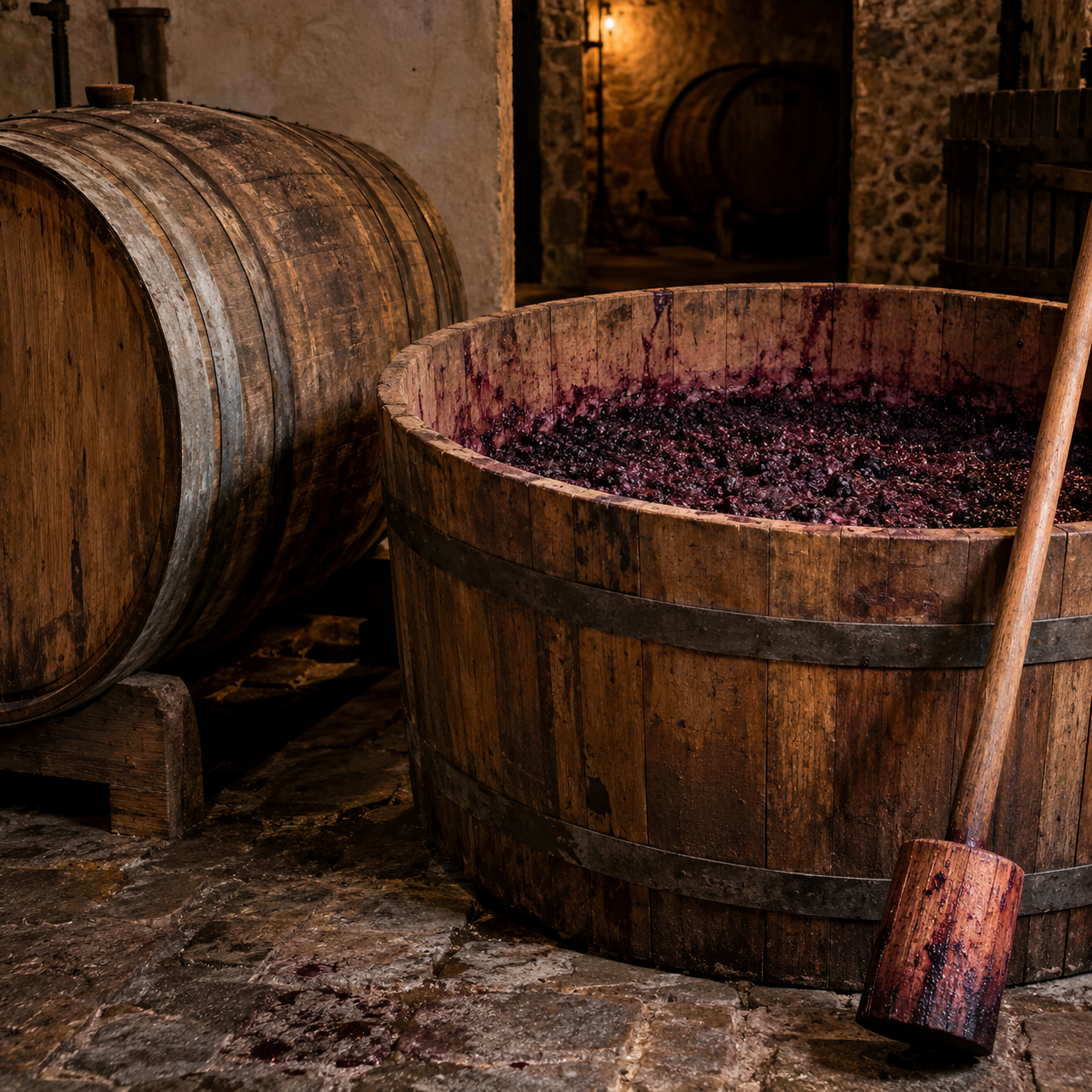 barrica e borras do Amarone