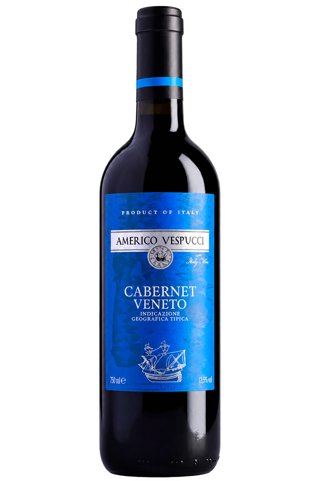 Garrafa inteira de Cabernet Veneto Amerigo Vespucci 2024 IGT.