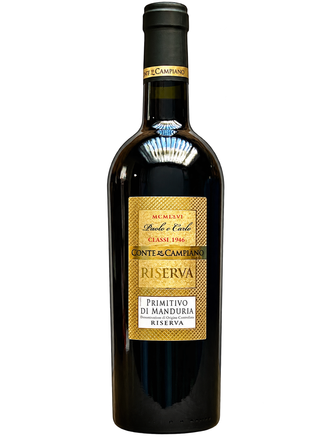 Garrafa de Conte di Campiano Primitivo di Manduria Riserva DOC 2020