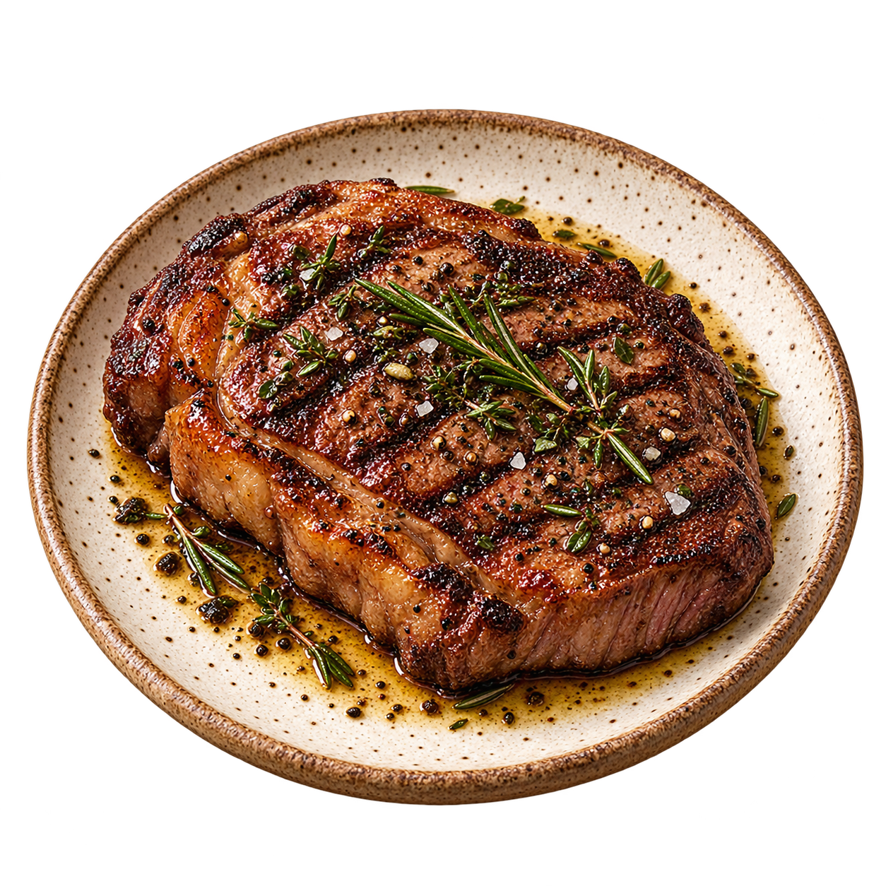 H07 · substituir somente src pela URL de h07-bife-ancho-ervas.png Bife ancho grelhado com ervas em prato de cerâmica rústica.