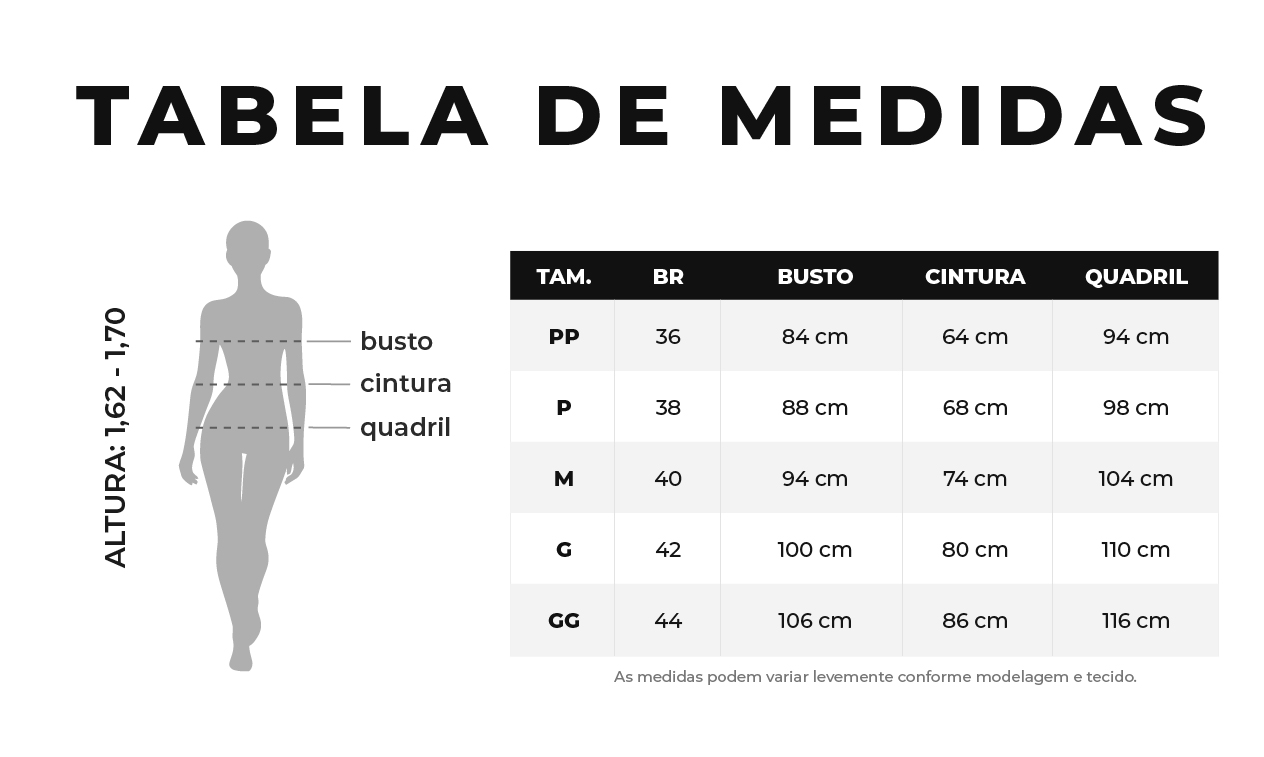 Tabela de Medidas