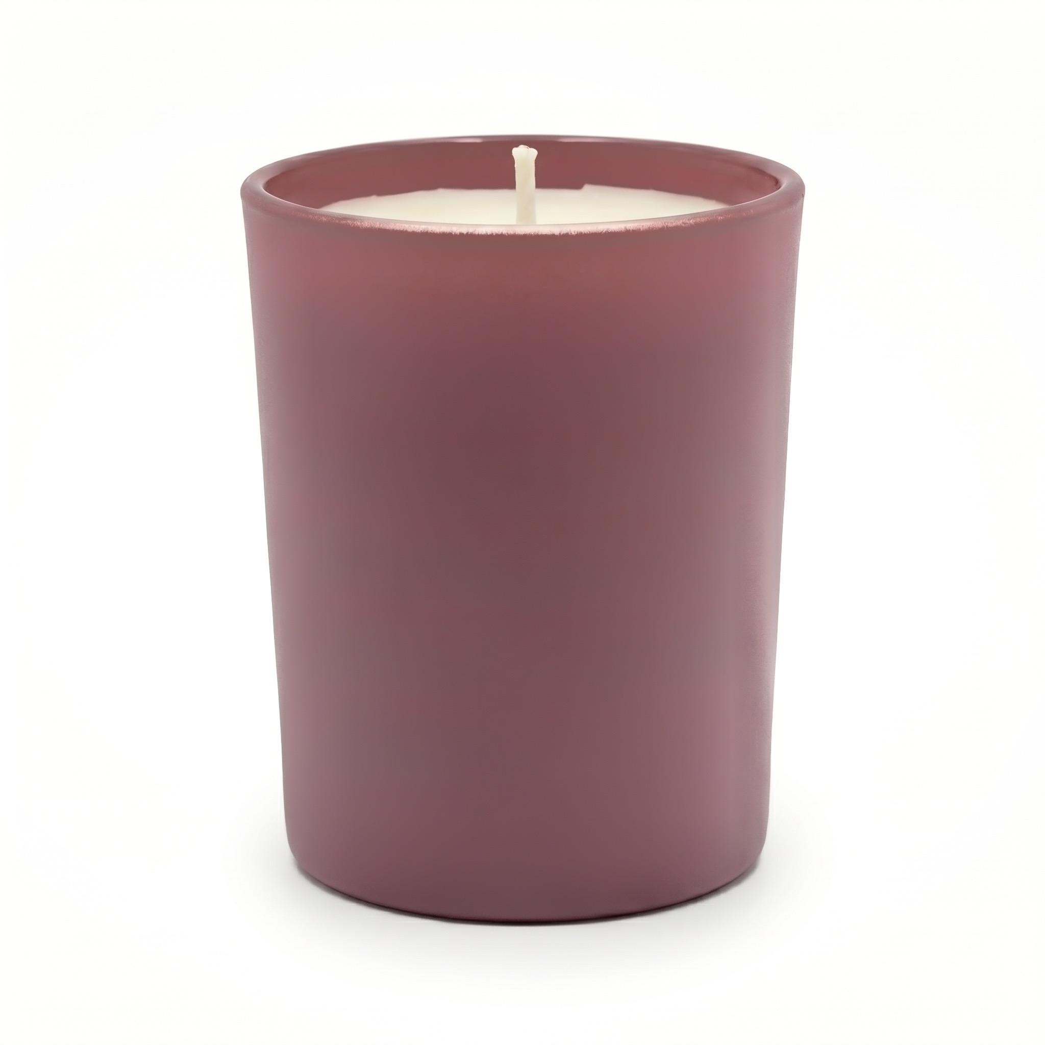 Vela em vidro roxo