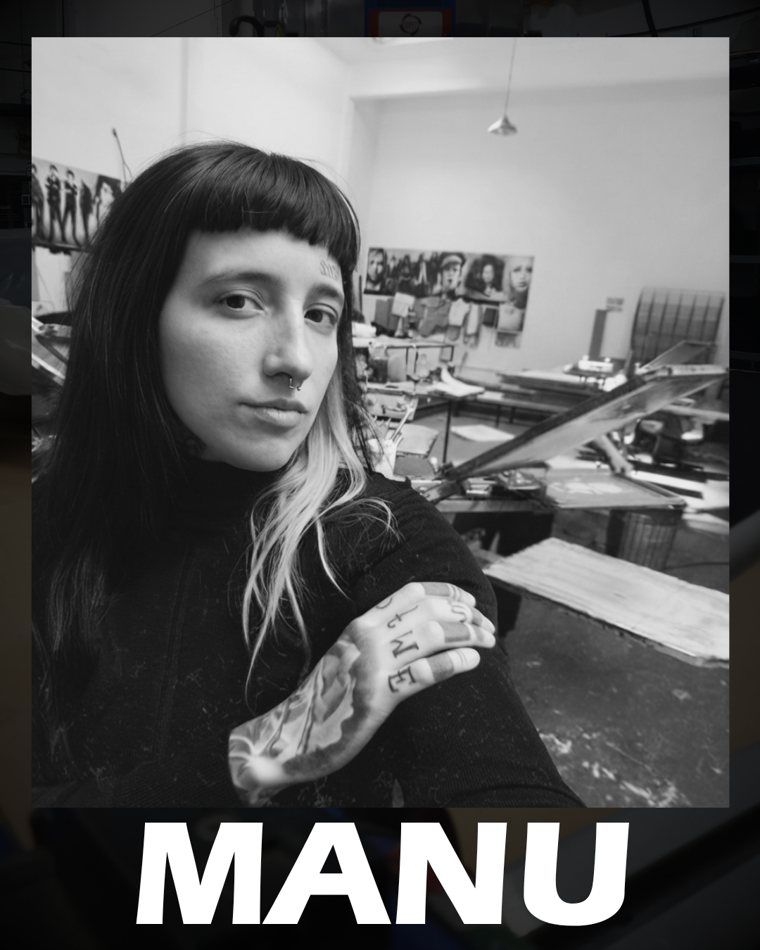 Manu serigrafista y dueña de bite back