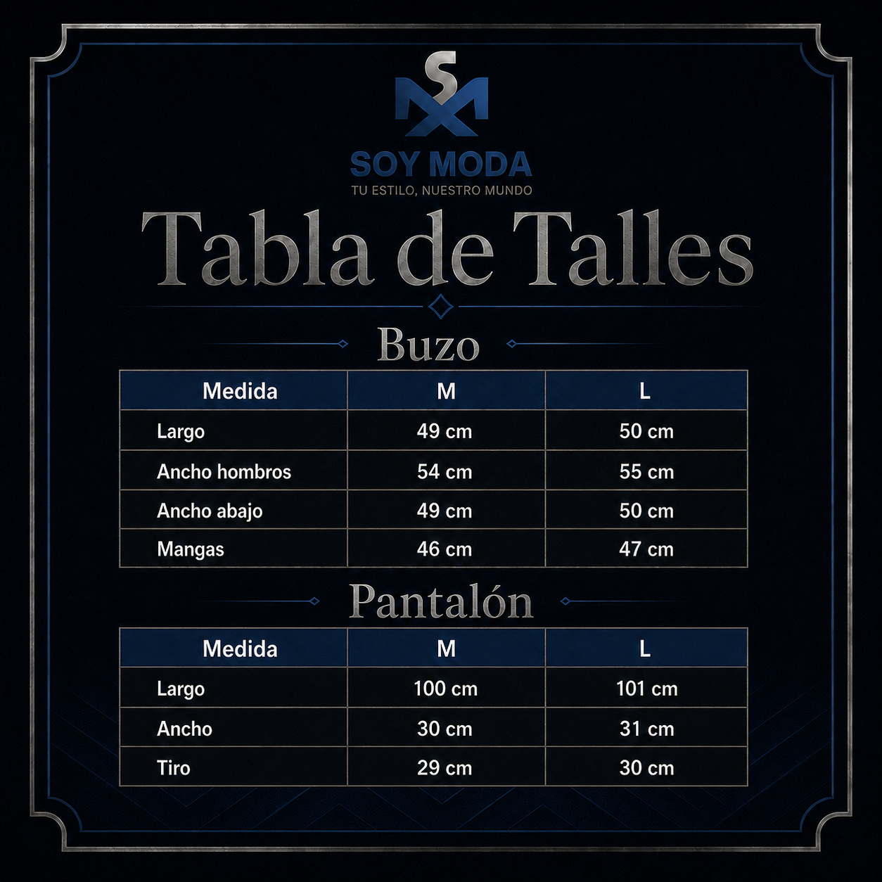 Tabla de talles