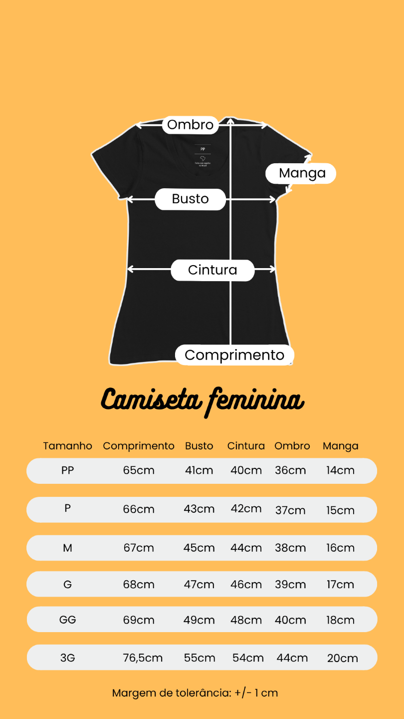 Tabela Camiseta Feminina