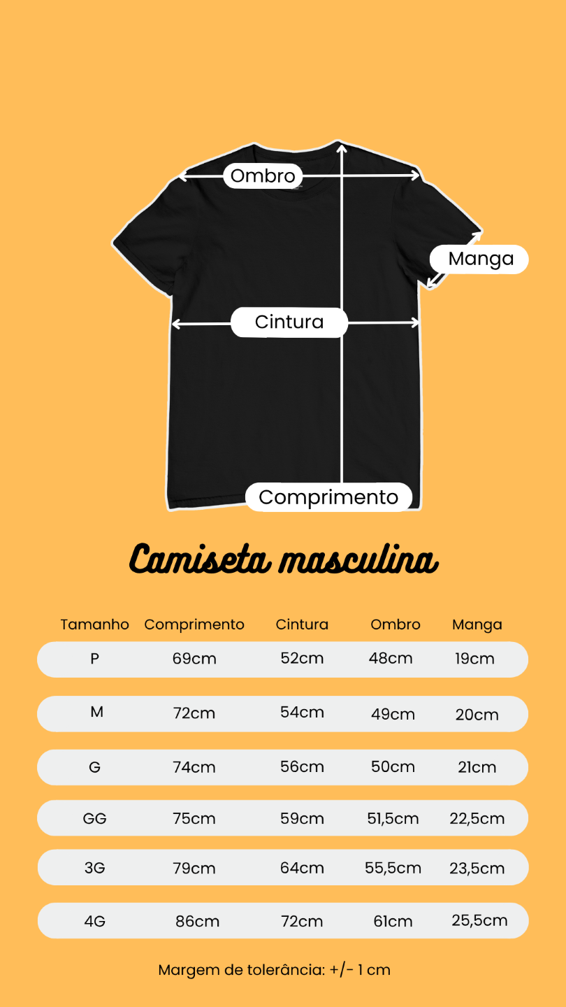 Tabela Camiseta Masculina