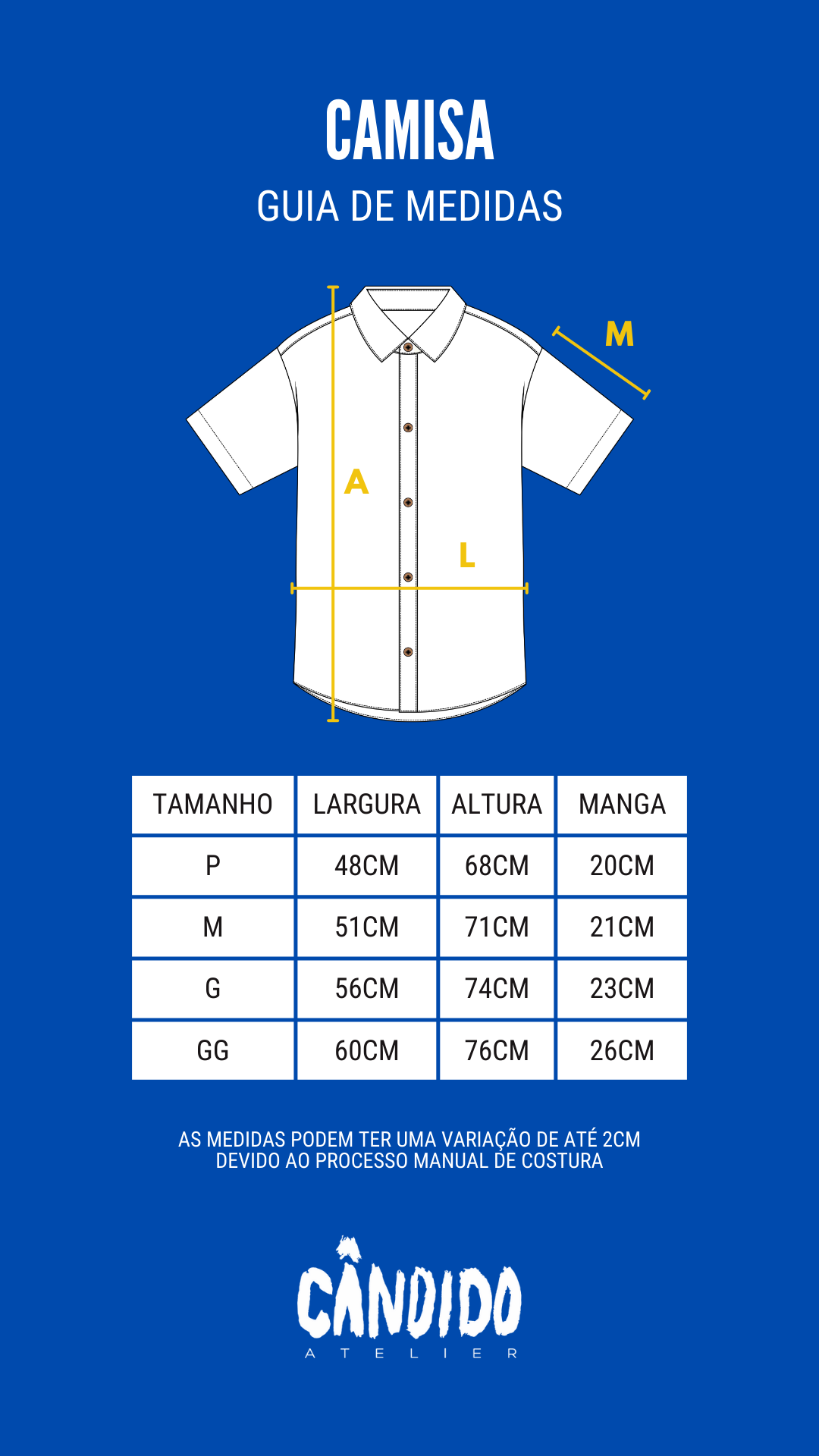 Guia de Medidas Camisa