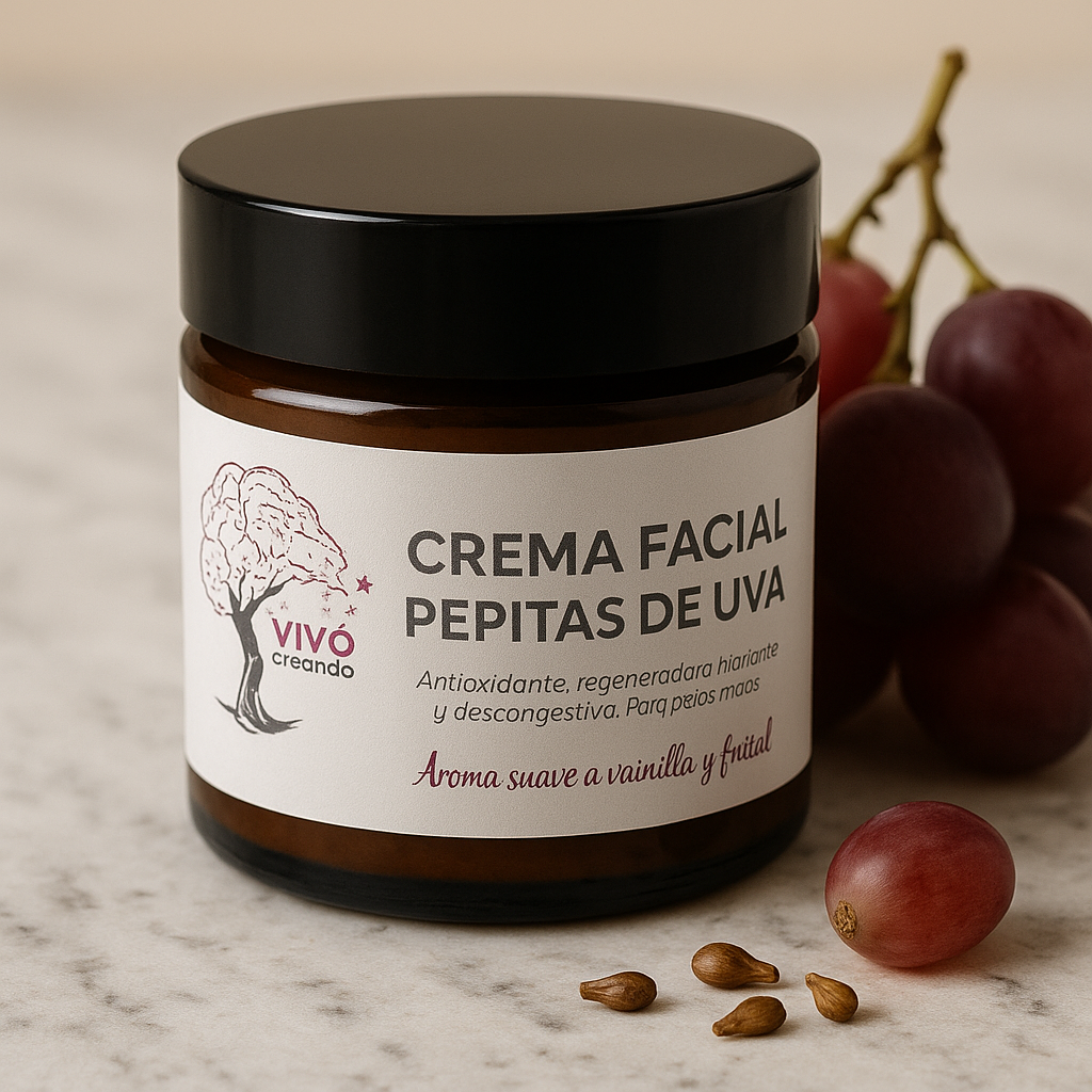 Crema Facial con Pepitas de Uva