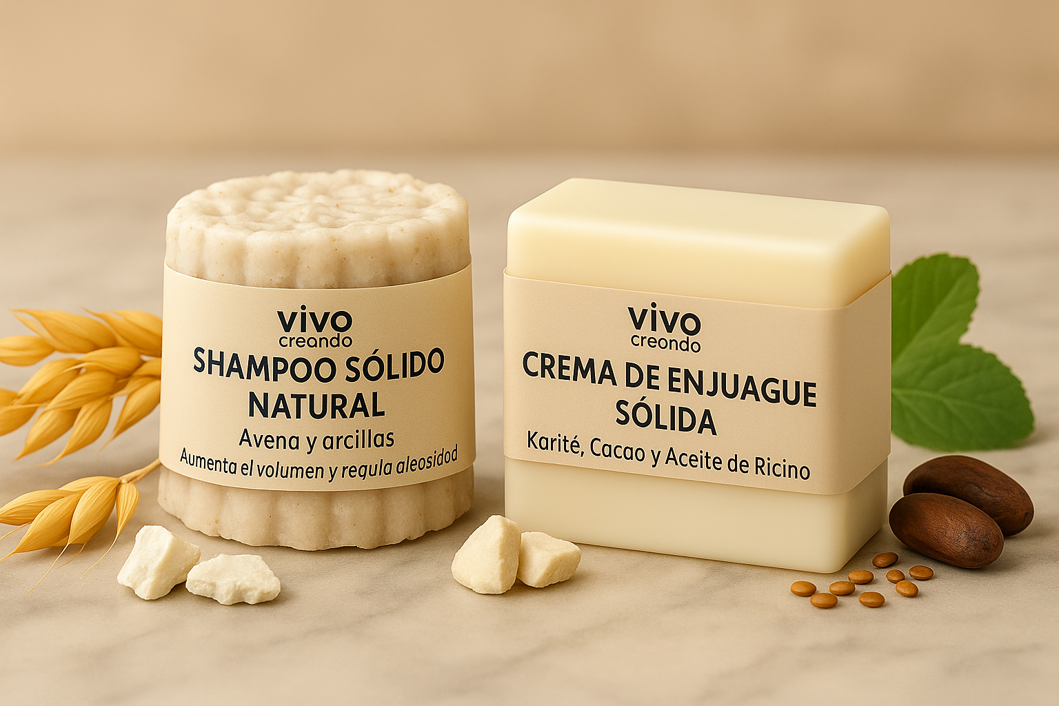 Dúo de Shampoo y Acondicionador Sólidos