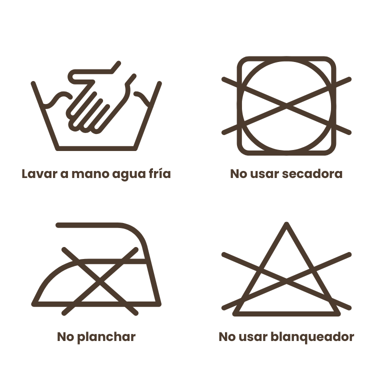 Íconos de cuidados recomendados para prendas by ezer