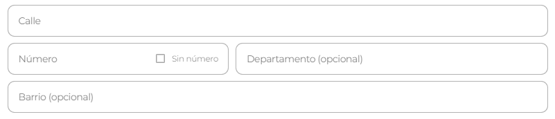 dirección de envío