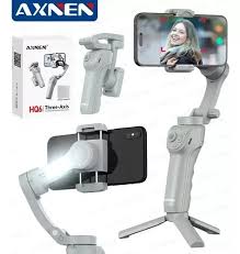 Estabilizador De Luz Para Celular Axnen Hq6 Gimbal De 3 Eixos Cinza Cinza |  MercadoLivre