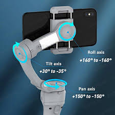 Estabilizador Gimbal para Celular Axnen Três Eixos HQ6 Com Led e Bluetooth  | Shopee Brasil