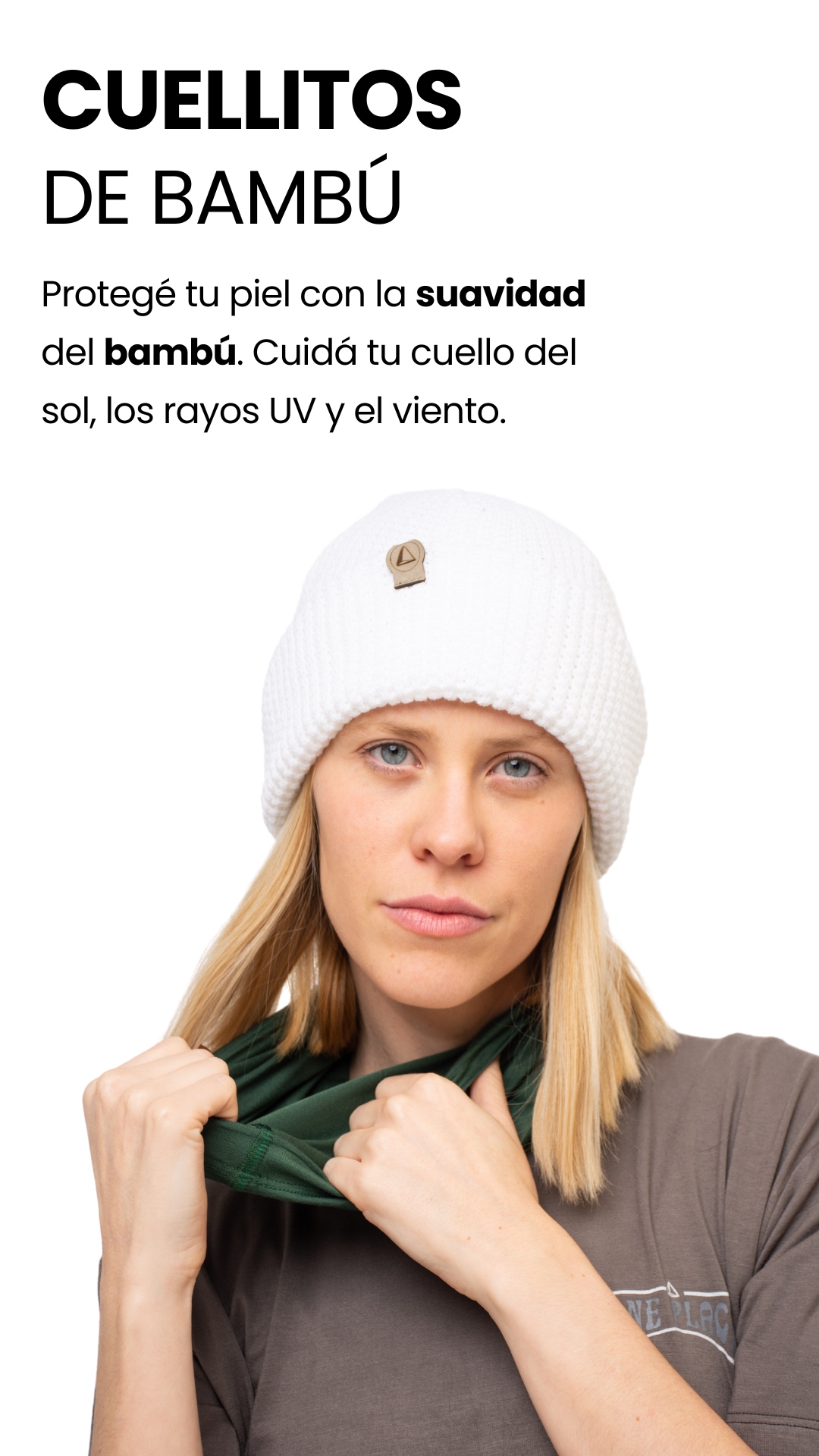 CUELLITOS DE BAMBÚ Protegé tu piel con la suavidad del bambú. Cuidá tu cuello del sol, los rayos UV y el viento.