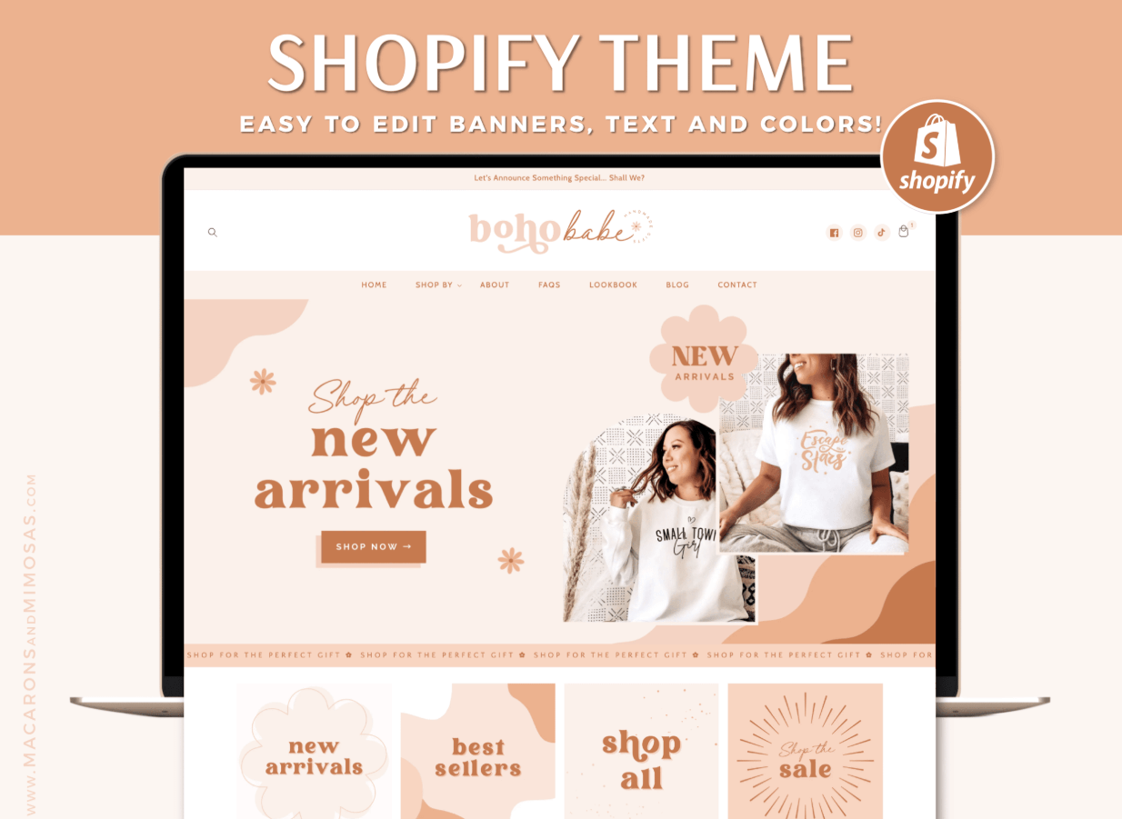 Temas Shopify para lojas de decoração boho