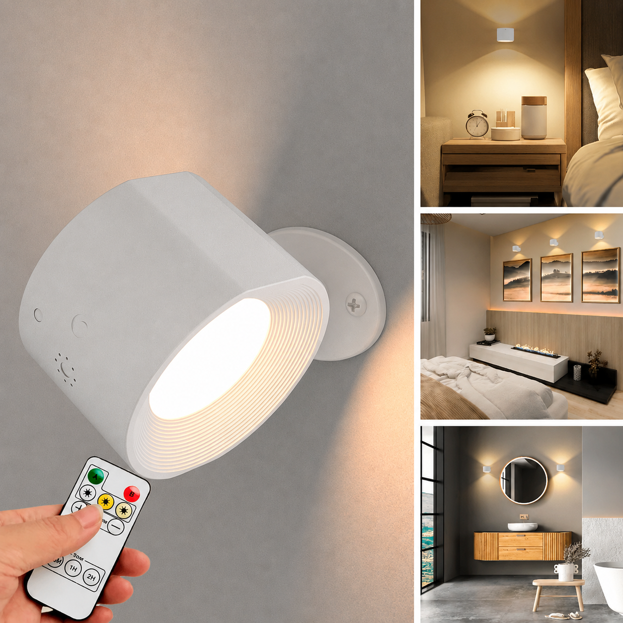 Aplique LED negro - vista frontal
