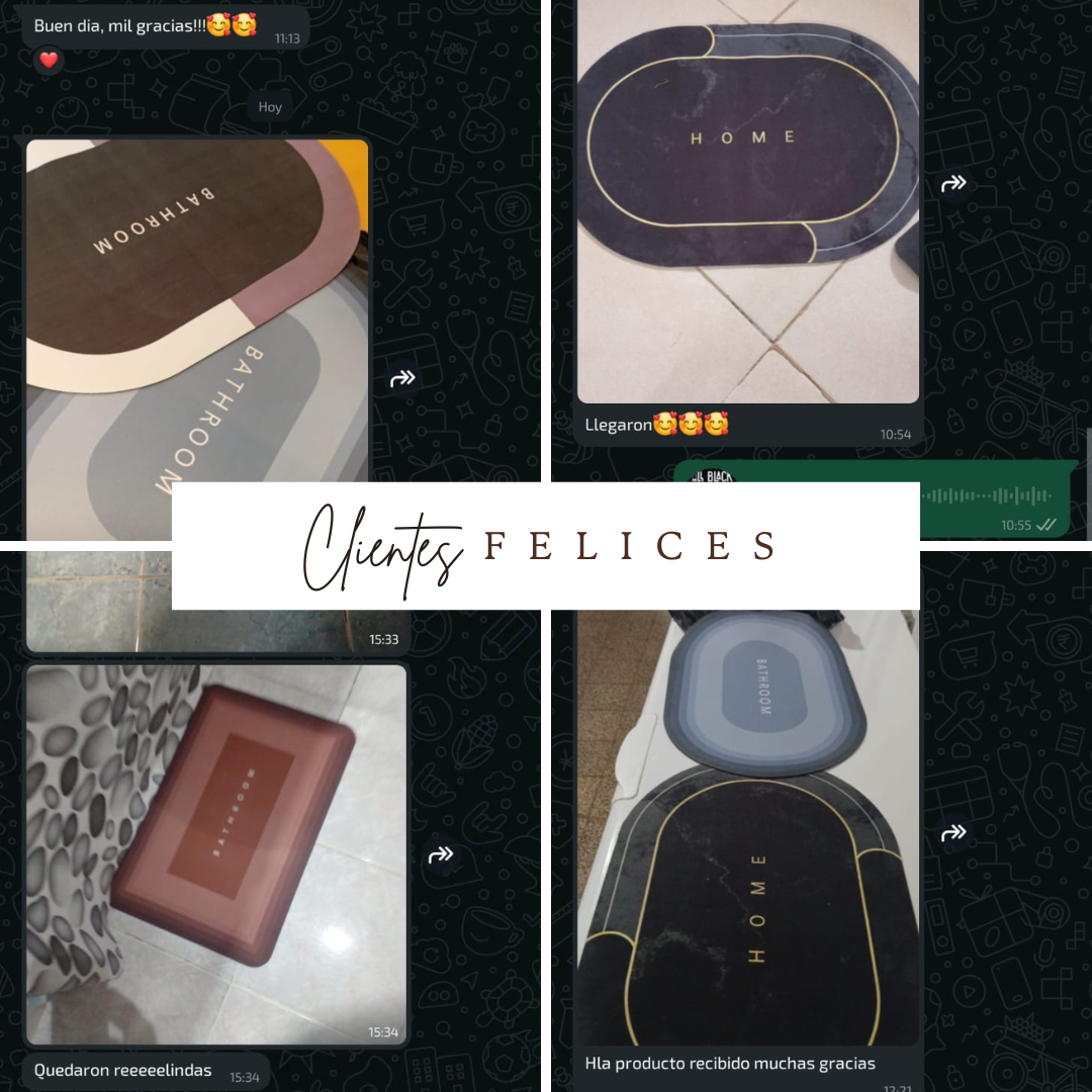 Clientes satisfechos con la Alfombra Antideslizante y Ultra Absorbente