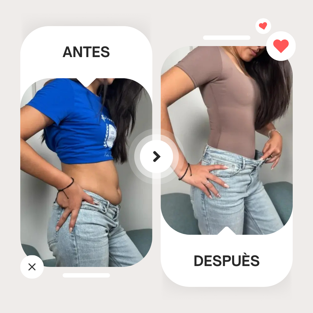 Antes y después Body Colombiano Reductor