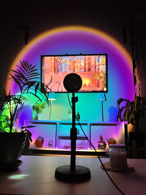 Ambiente chill con lámpara