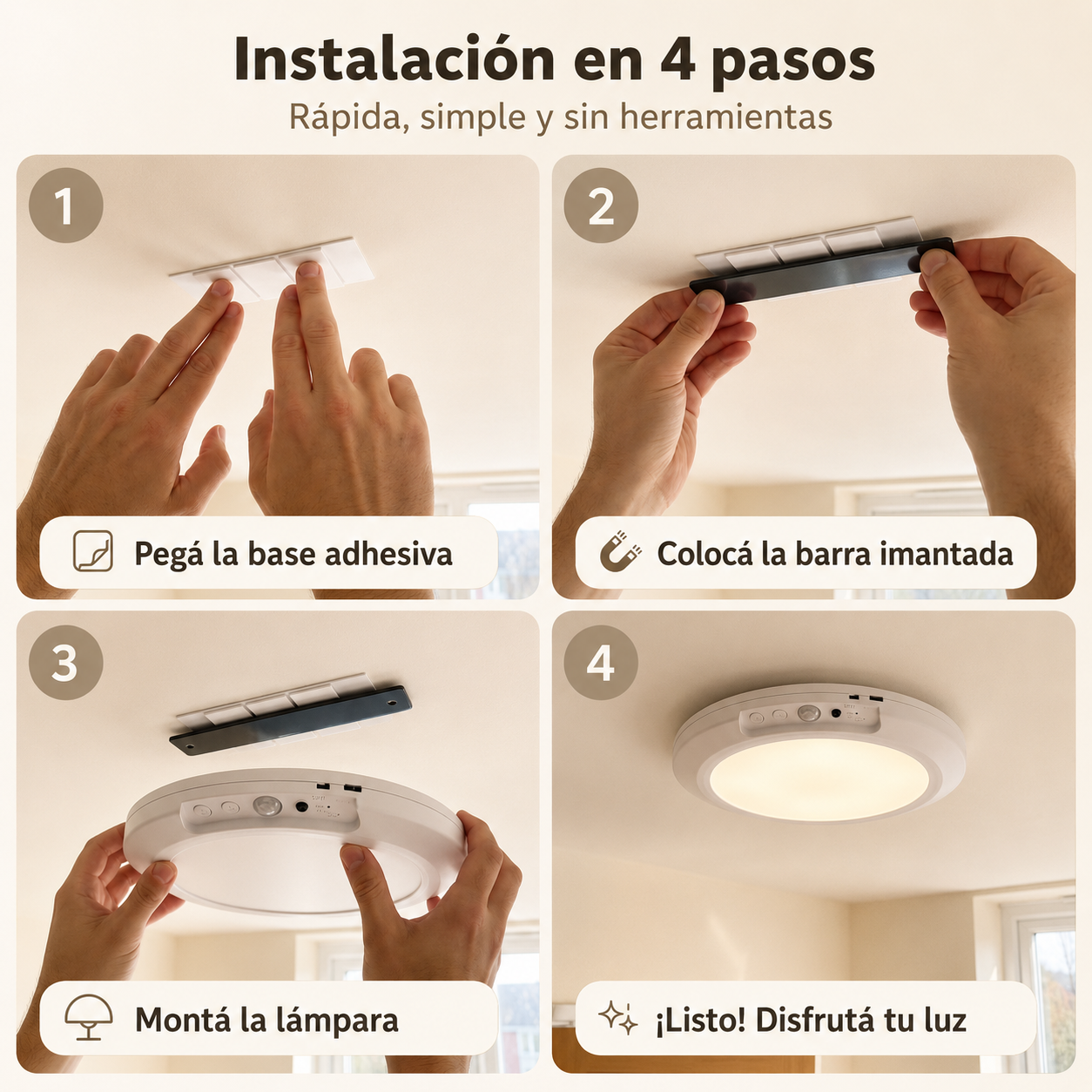 Sensor de movimiento y batería recargable de 4000 mAh