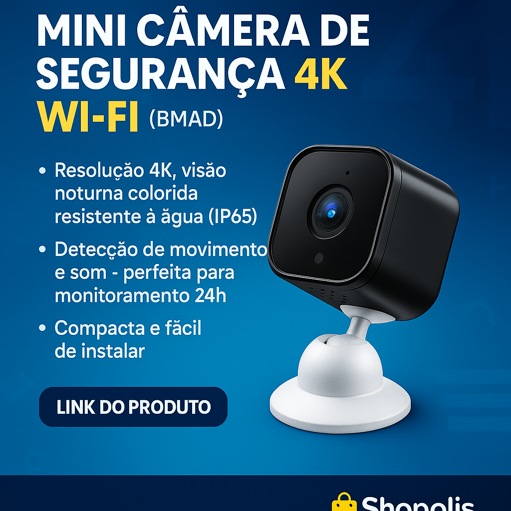 Mini Câmera de Segurança 4K