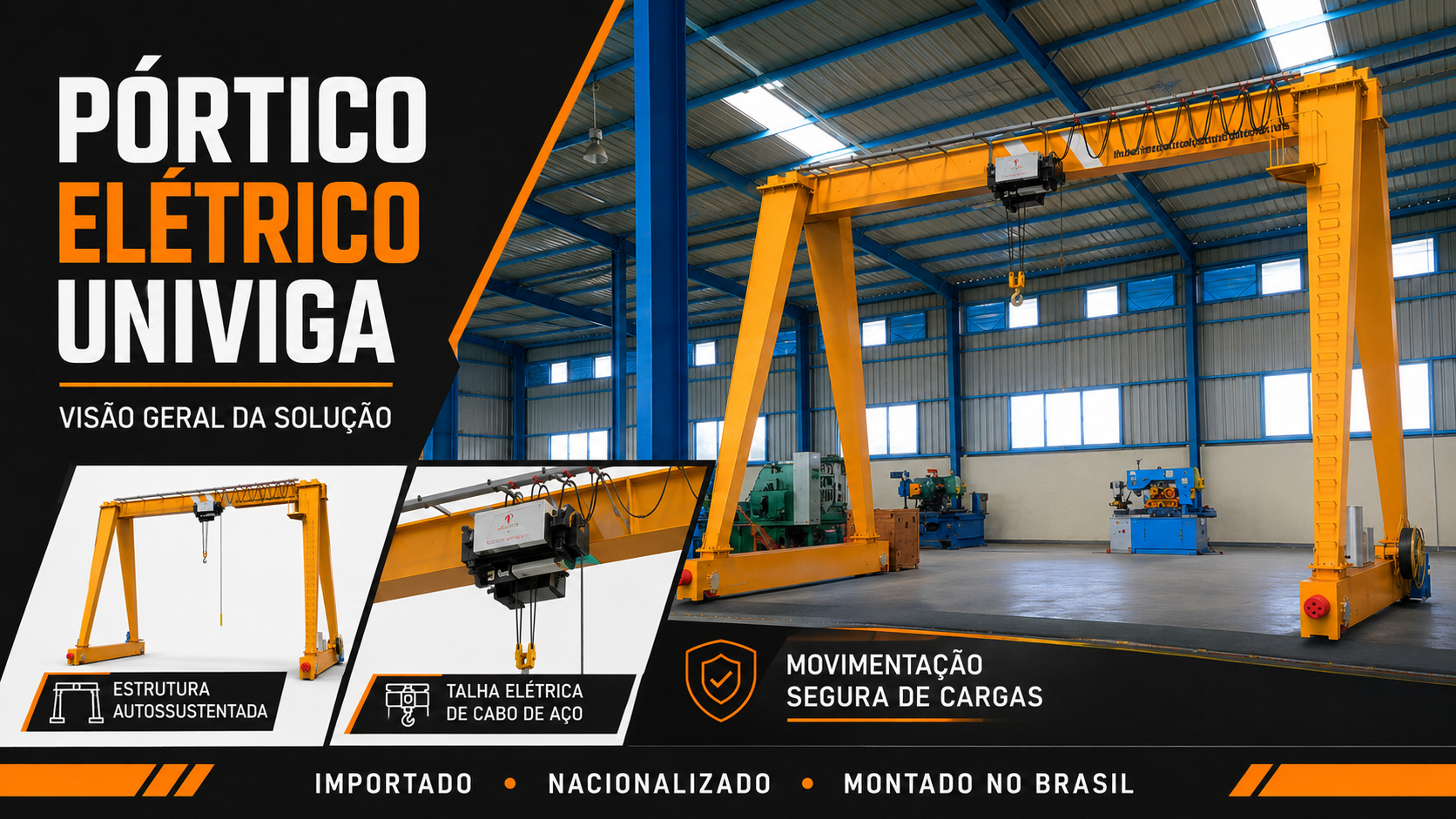 Estrutura e componentes do P&oacute;rtico El&eacute;trico Univiga MTi
