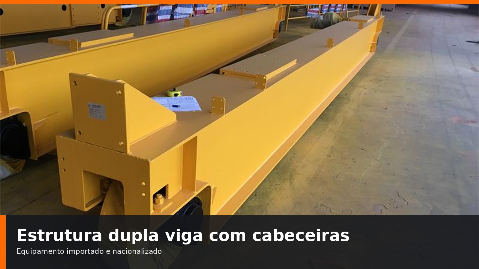 Carro guincho e motores da Ponte Rolante Dupla Viga MTi modelo QD