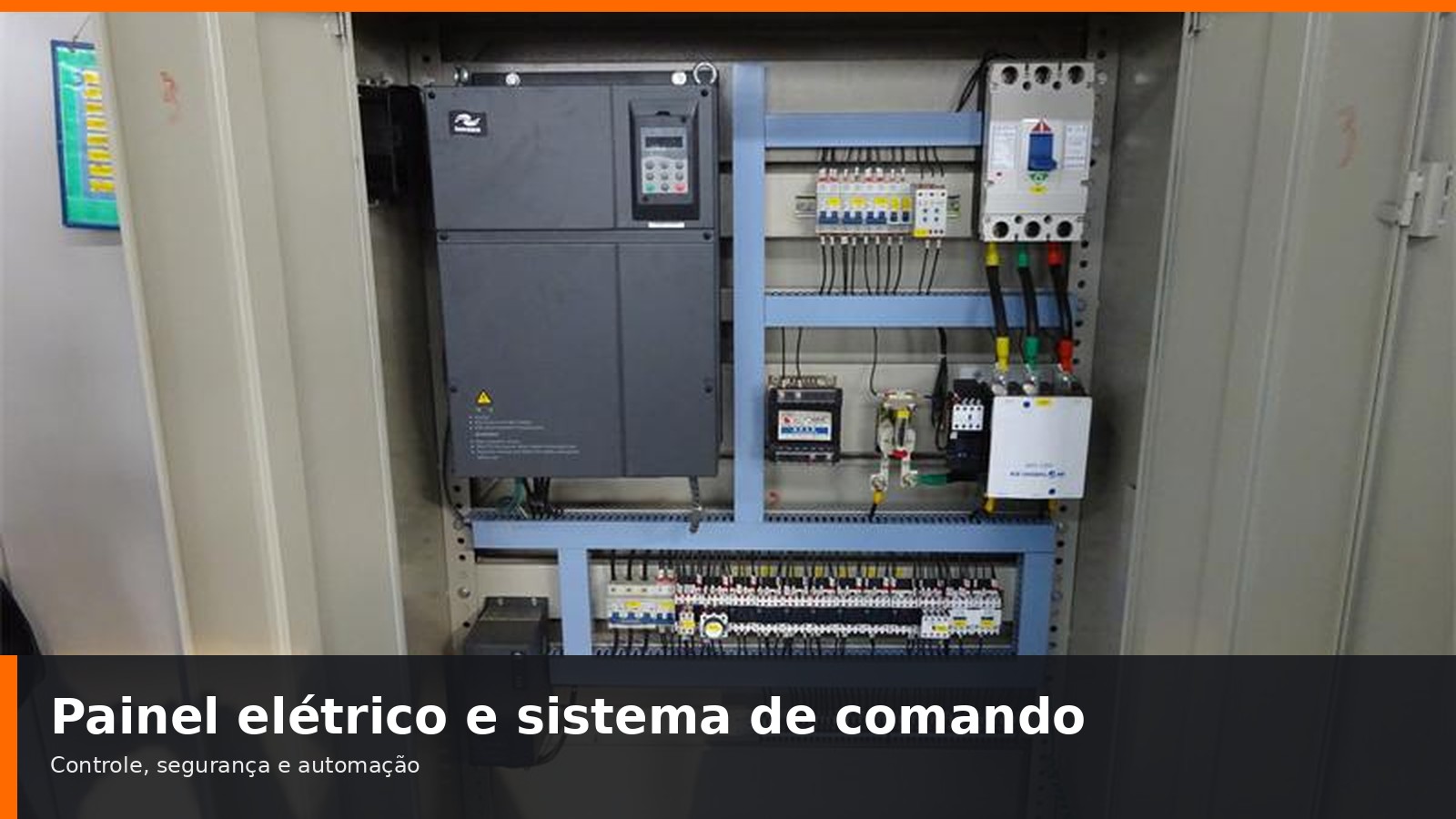 Painel el&eacute;trico de comando da Ponte Rolante Dupla Viga MTi modelo QD