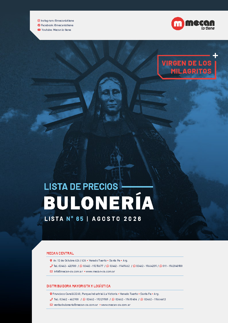 Lista de precios Bulonería
