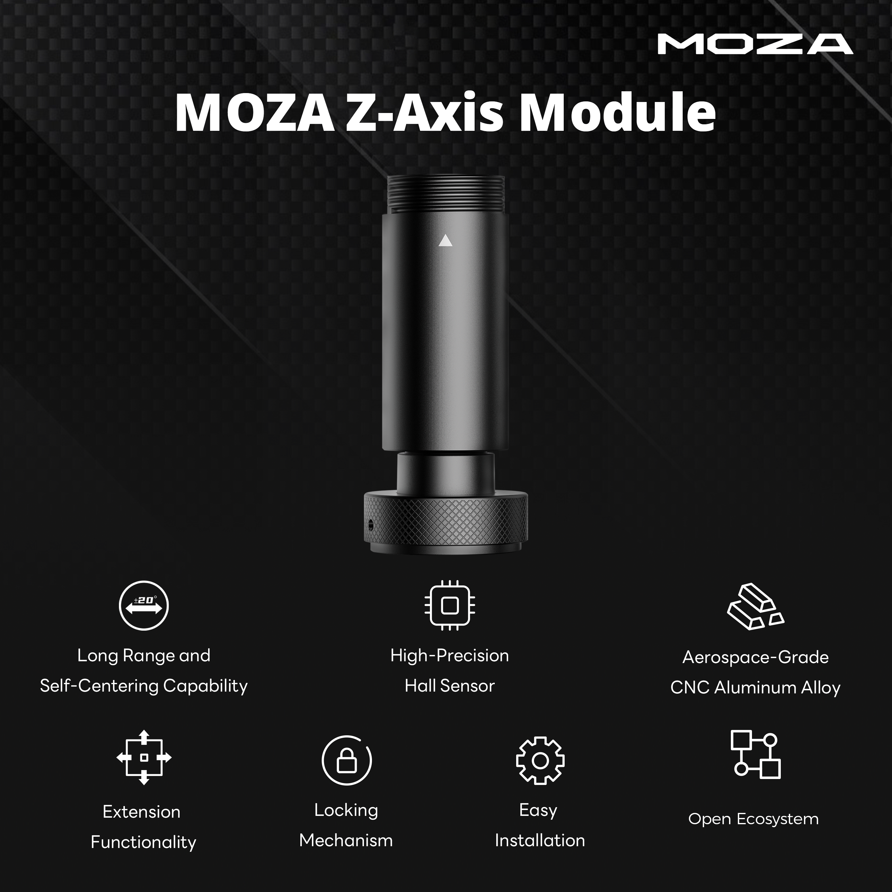 MOZA Z-Axis Module para controle de yaw em simulador de voo