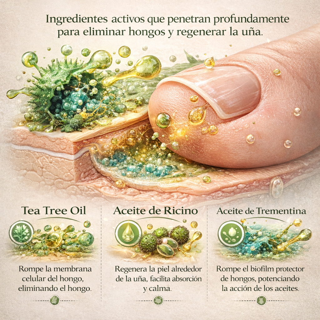 C&oacute;mo act&uacute;an Ricino, Trementina y Tea Tree