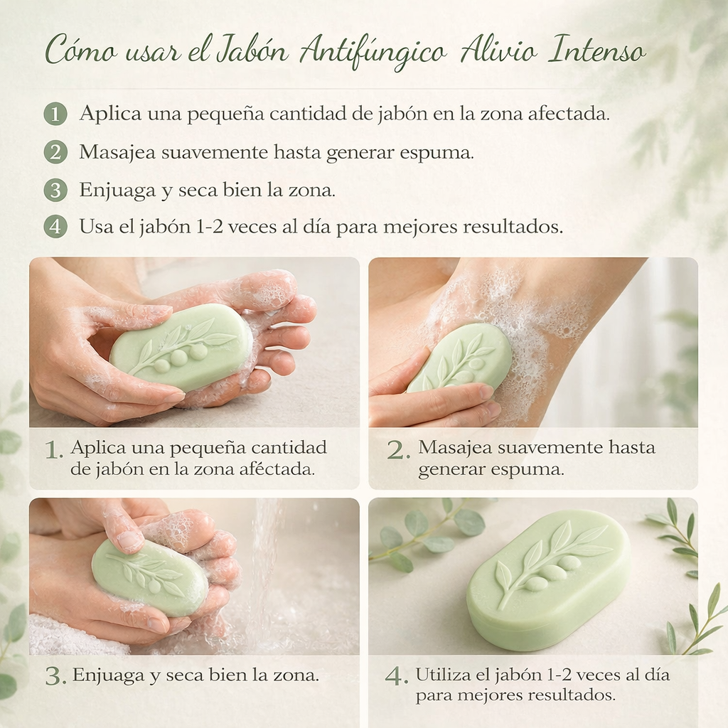 Modo de uso del jab&oacute;n antif&uacute;ngico