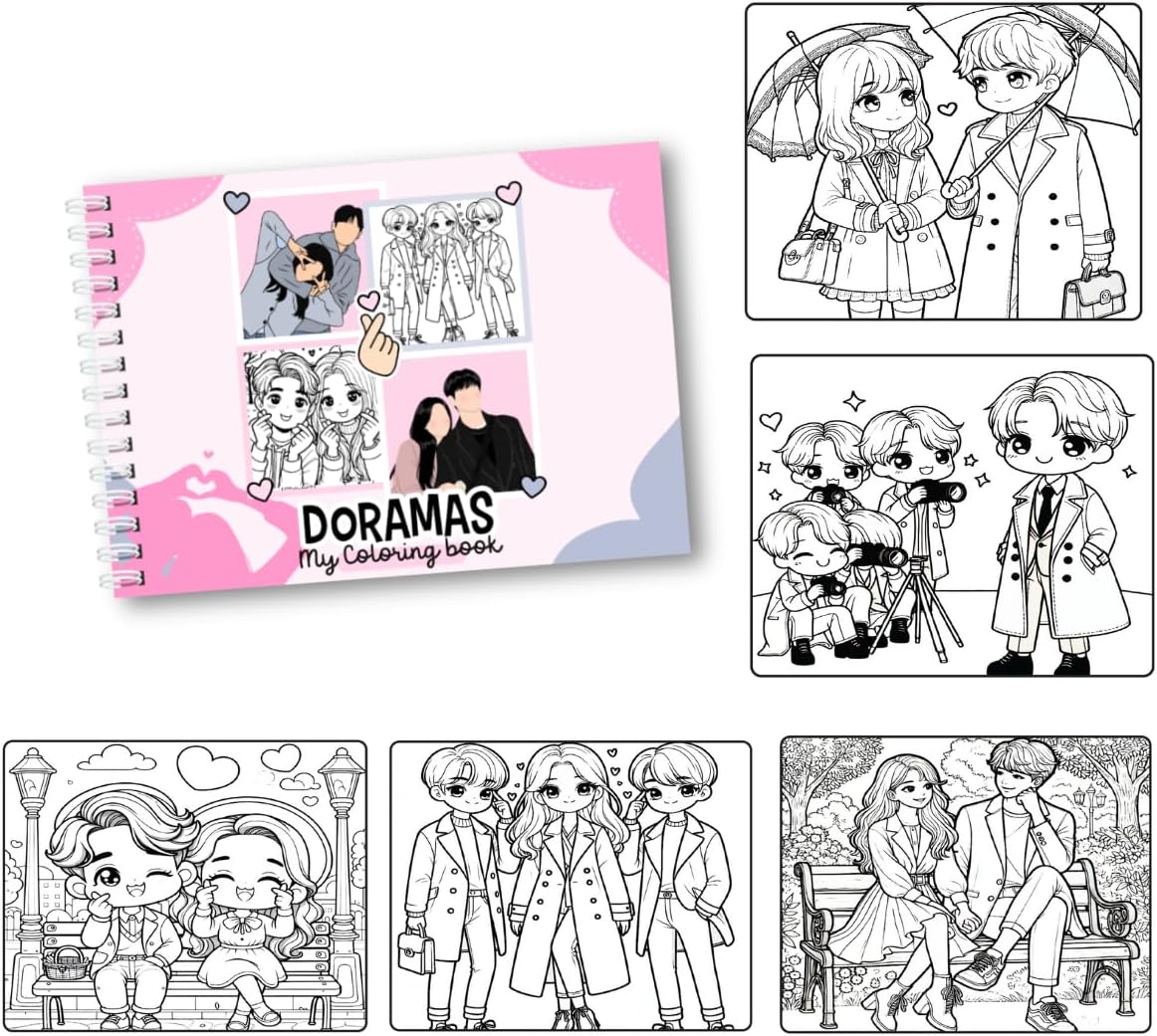 Livro de Colorir K-Color Bazzu – Dorameira, Kawaii + Frete Grátis