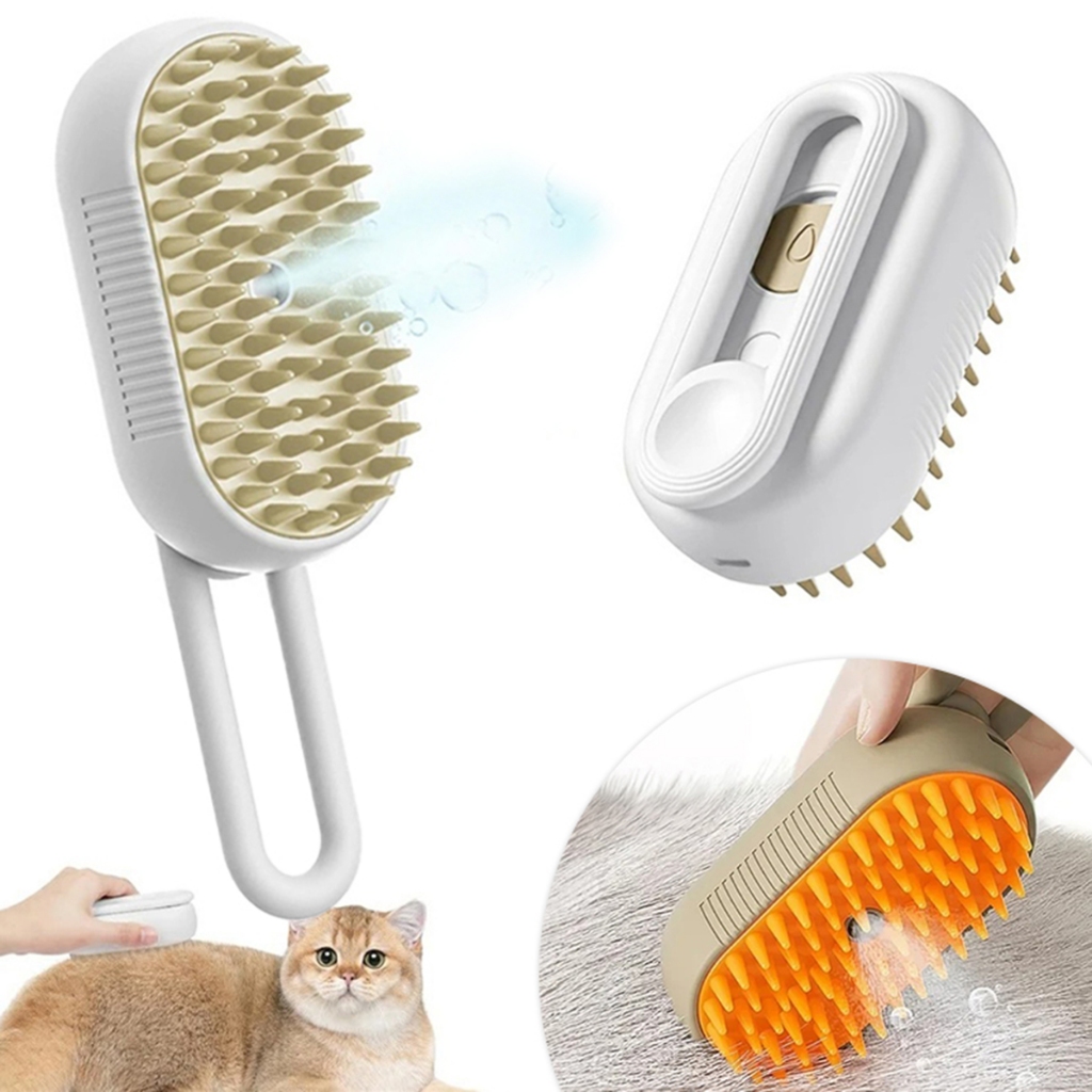 Escova a Vapor para Remoção de Pelos de Gatos e Cães