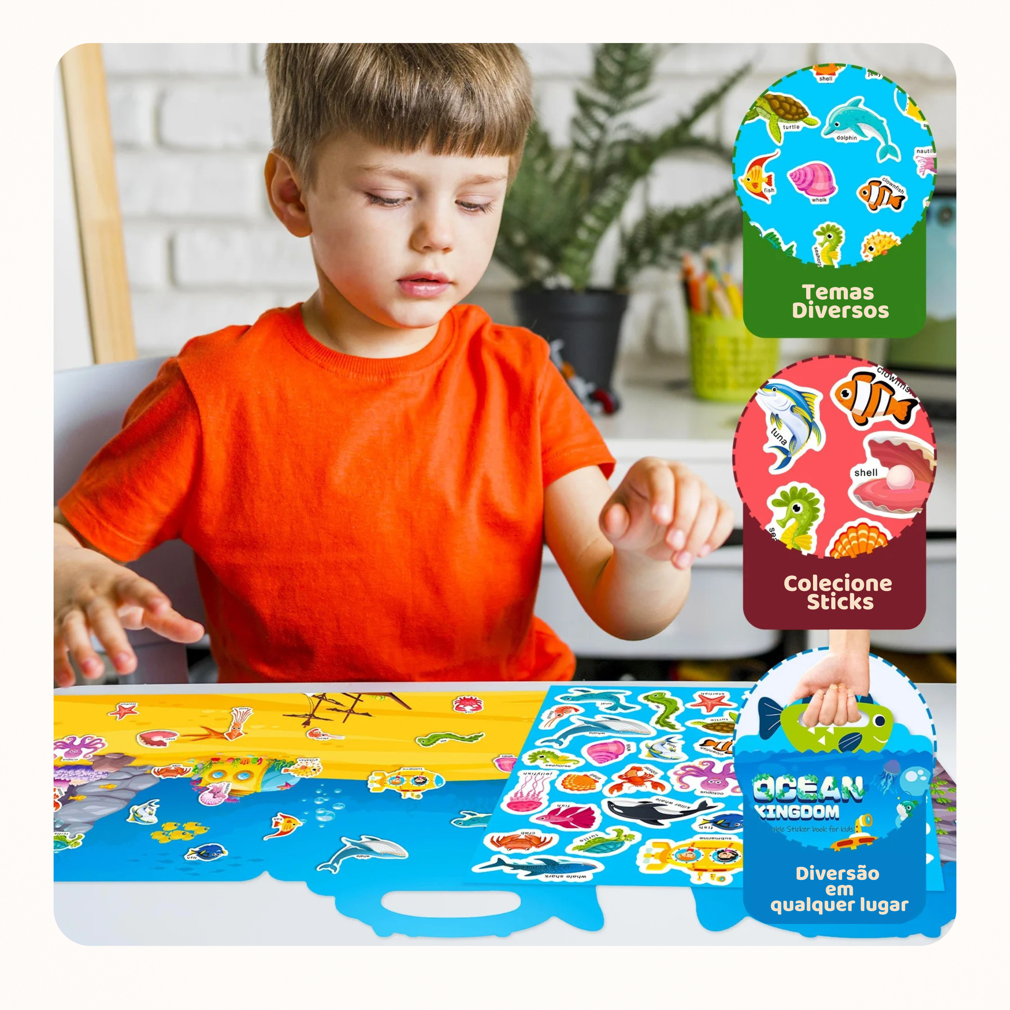 Livro de adesivos reutiliz&aacute;veis Music - imagem 1