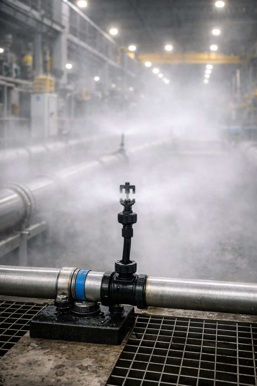 Sistema de nebuliza&ccedil;&atilde;o industrial aplicando neutralizador de odores por microaspers&atilde;o