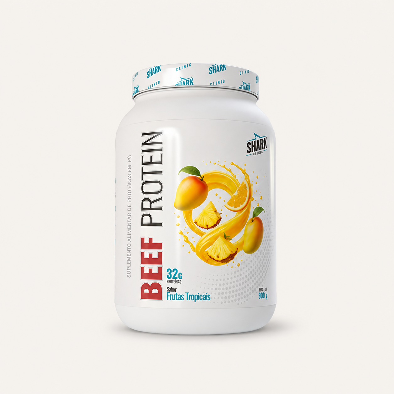 Beef Protein Shark Pro 900g sabor Kiwi com Morango