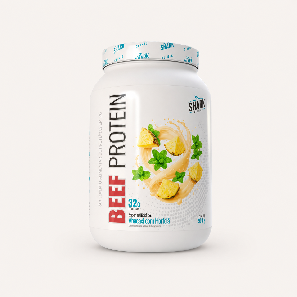 Beef Protein Shark Pro 900g sabor Abacaxi com Hortel&atilde;
