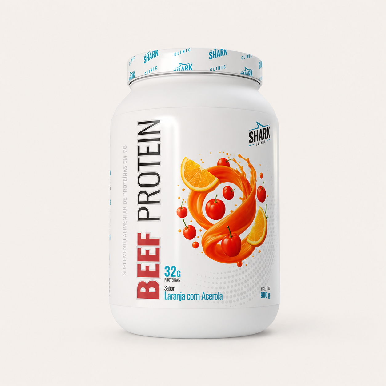 Beef Protein Shark Pro 900g sabor Frutas Tropicais
