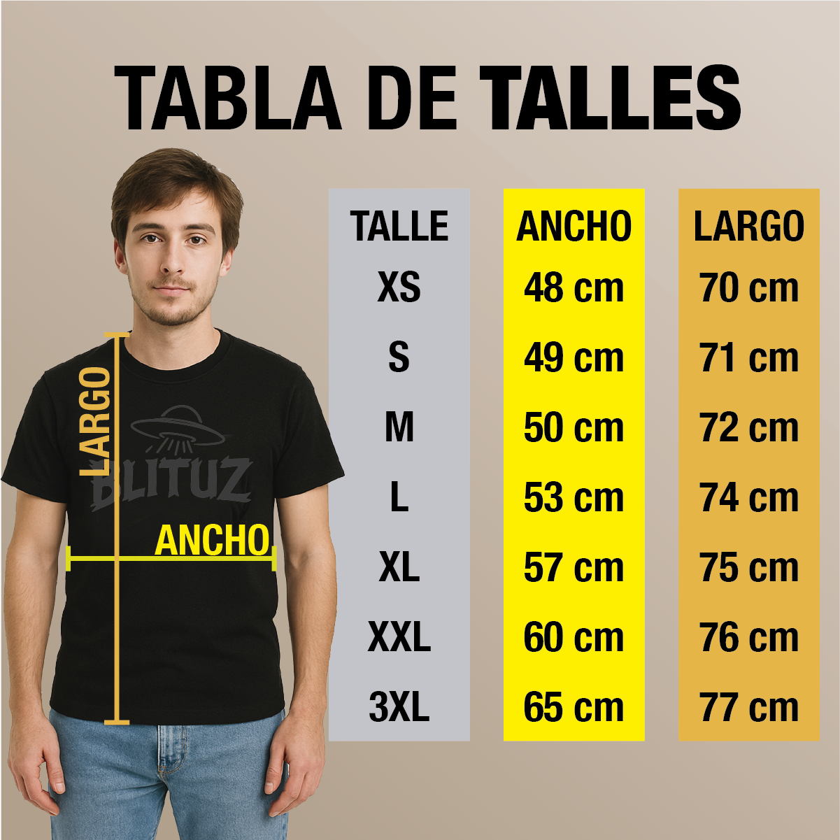 guia de talles Blituz